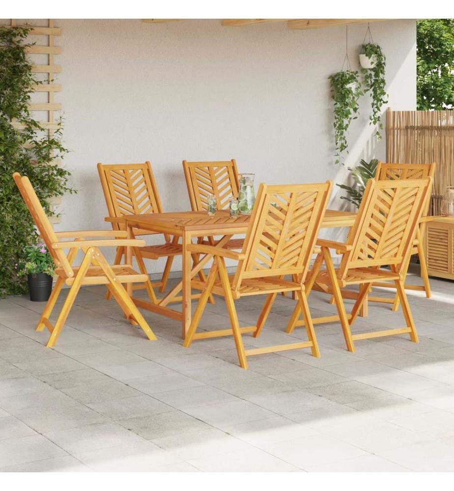 vidaXL Chaise de jardin 6 pcs Marron 57 x 72 x 109 cm