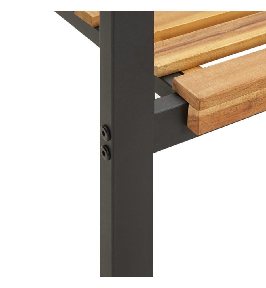 vidaXL Chaises de jardin empilables lot de 6 bois d'acacia et métal