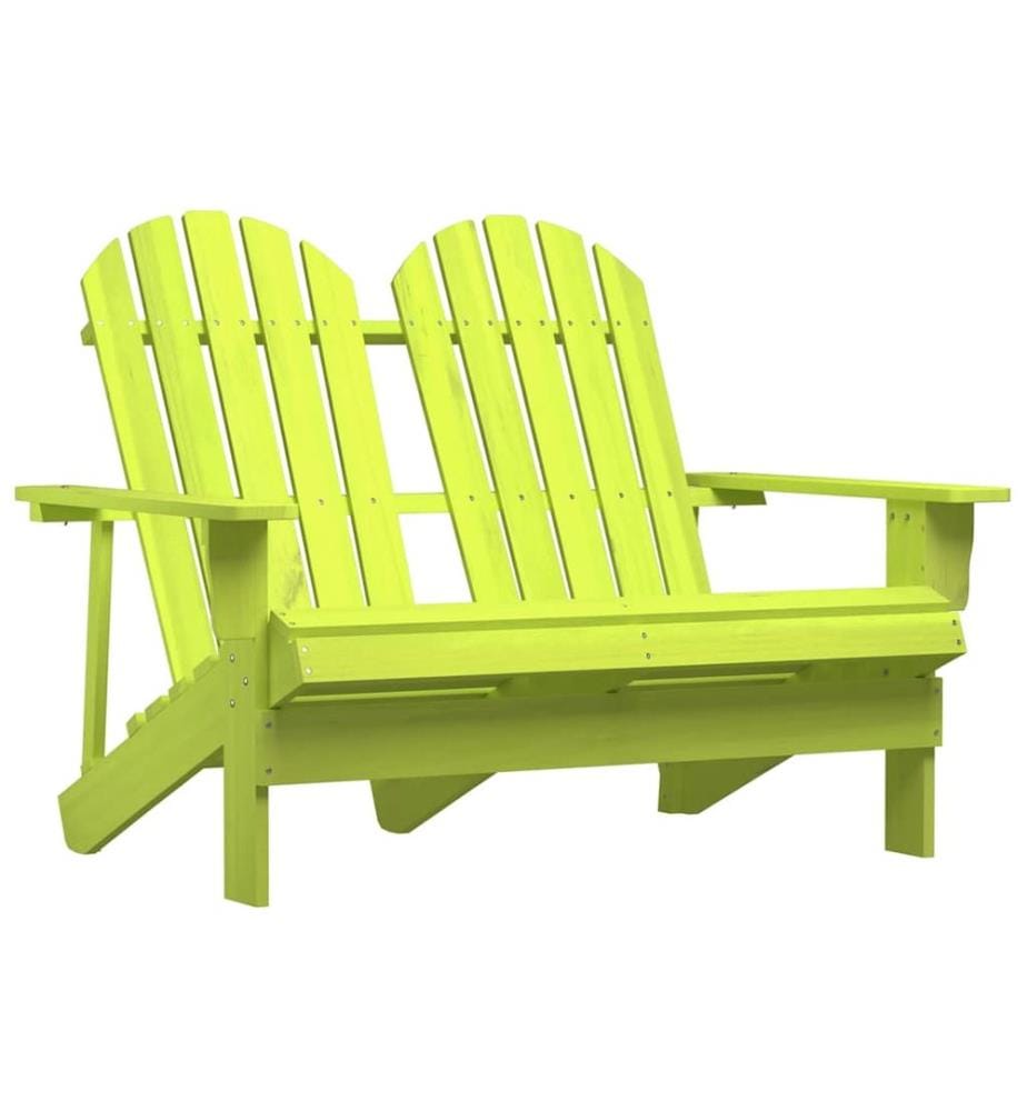 vidaXL Chaise de jardin Adirondack 2 places bois de sapin massif vert
