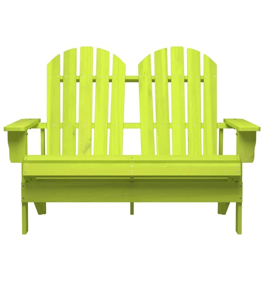 vidaXL Chaise de jardin Adirondack 2 places bois de sapin massif vert