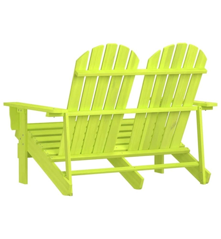 vidaXL Chaise de jardin Adirondack 2 places bois de sapin massif vert