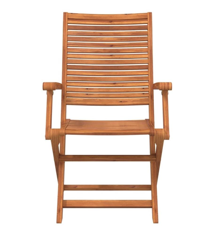 vidaXL Chaises de jardin pliantes lot de 8 57x66x95 cm bois d'acacia