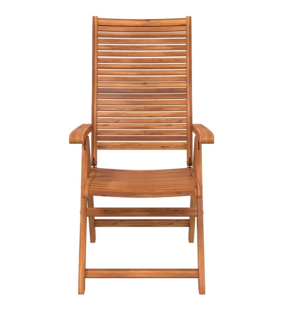 vidaXL Chaises inclinables de jardin lot de 8 bois massif acacia