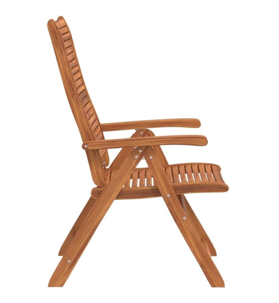 vidaXL Chaises inclinables de jardin lot de 8 bois massif acacia