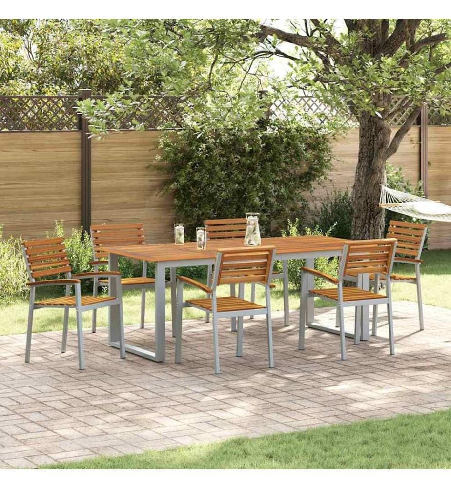 vidaXL Chaise de jardin 6 pcs Marron 56 x 57 x 87 cm