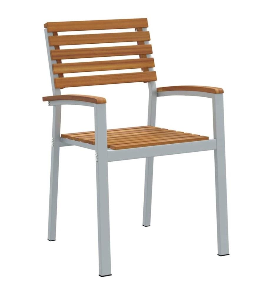 vidaXL Chaise de jardin 6 pcs Marron 56 x 57 x 87 cm