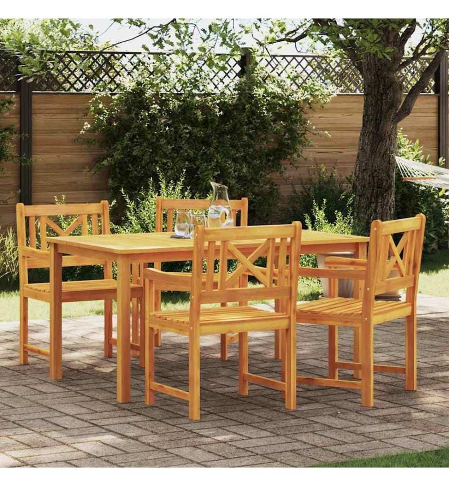 vidaXL Banc extérieur 4 pcs Naturel 56 x 55,5 x 90 cm