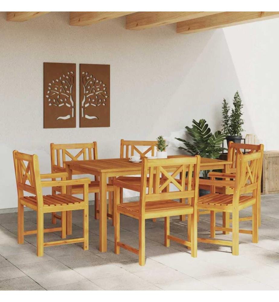 vidaXL Banc extérieur 6 pcs Naturel 56 x 55,5 x 90 cm
