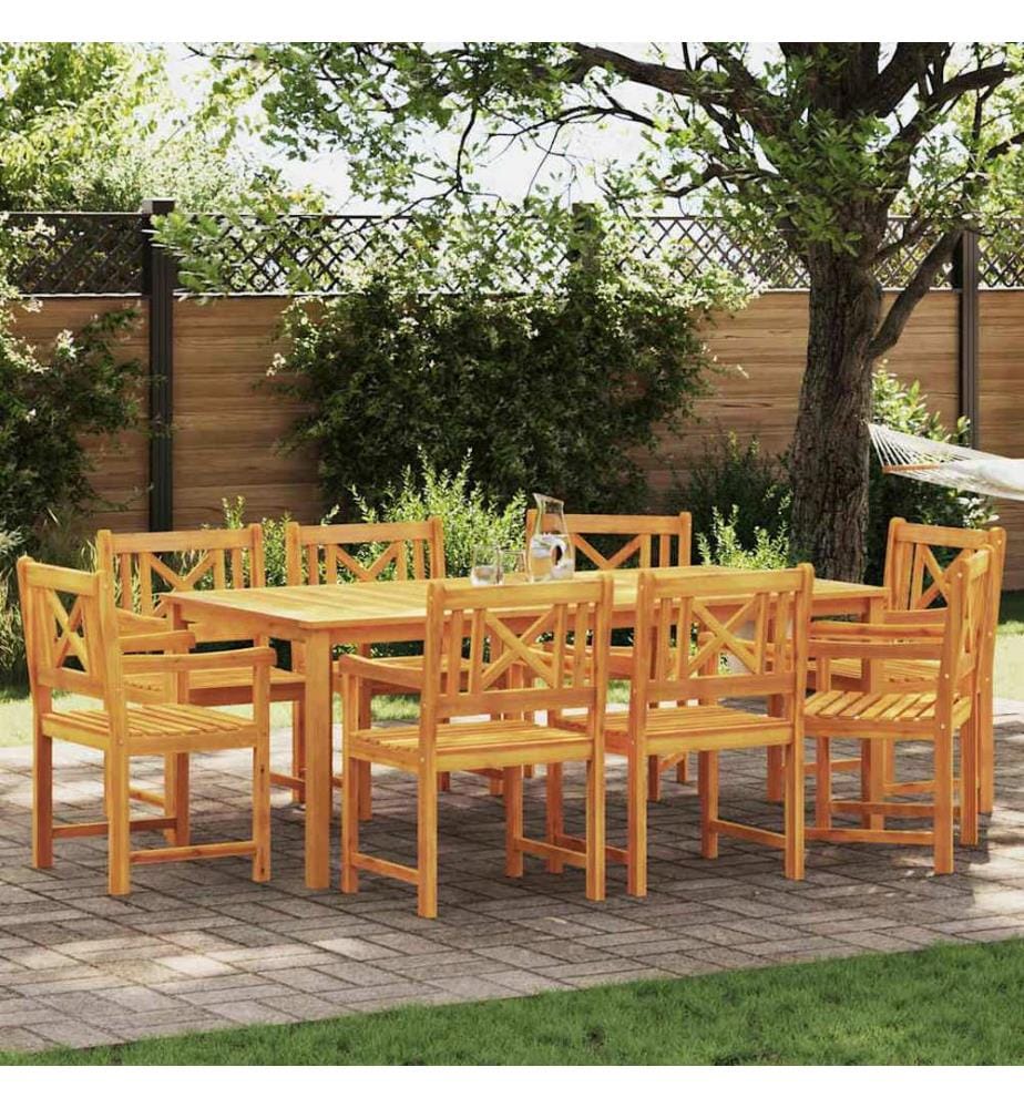 vidaXL Banc extérieur 8 pcs Naturel 56 x 55,5 x 90 cm