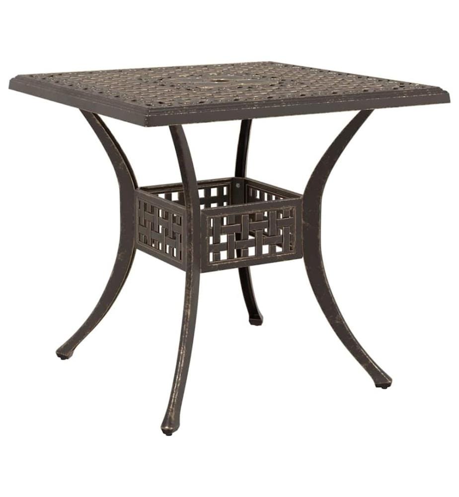 vidaXL Ensemble de tables de jardin 3 pcs Bronze Aluminium coulé
