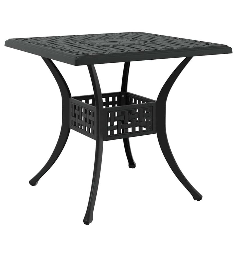 vidaXL Ensemble de tables de jardin 3 pcs Noir Aluminium coulé