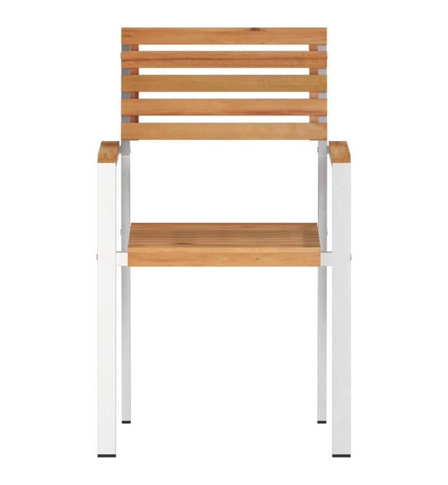 vidaXL Chaise de jardin 6 pcs Huile Naturelle Bois de teck massif