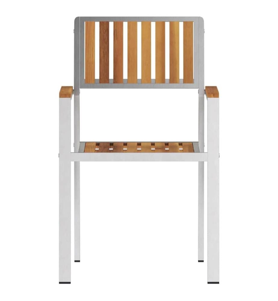 vidaXL Chaise de jardin 8 pcs Marron Bois de teck massif