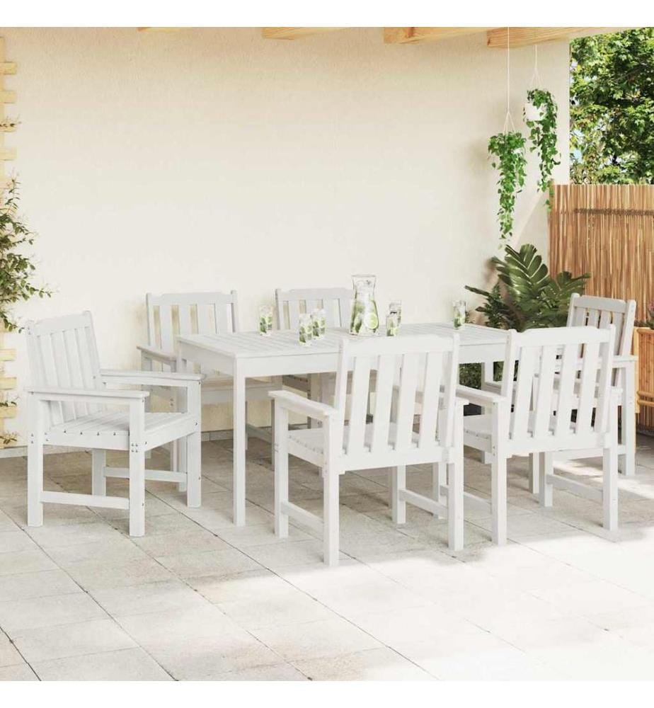 vidaXL Chaise de jardin 6 pcs Blanc 65,5 x 59 x 88 cm Polyéthylène