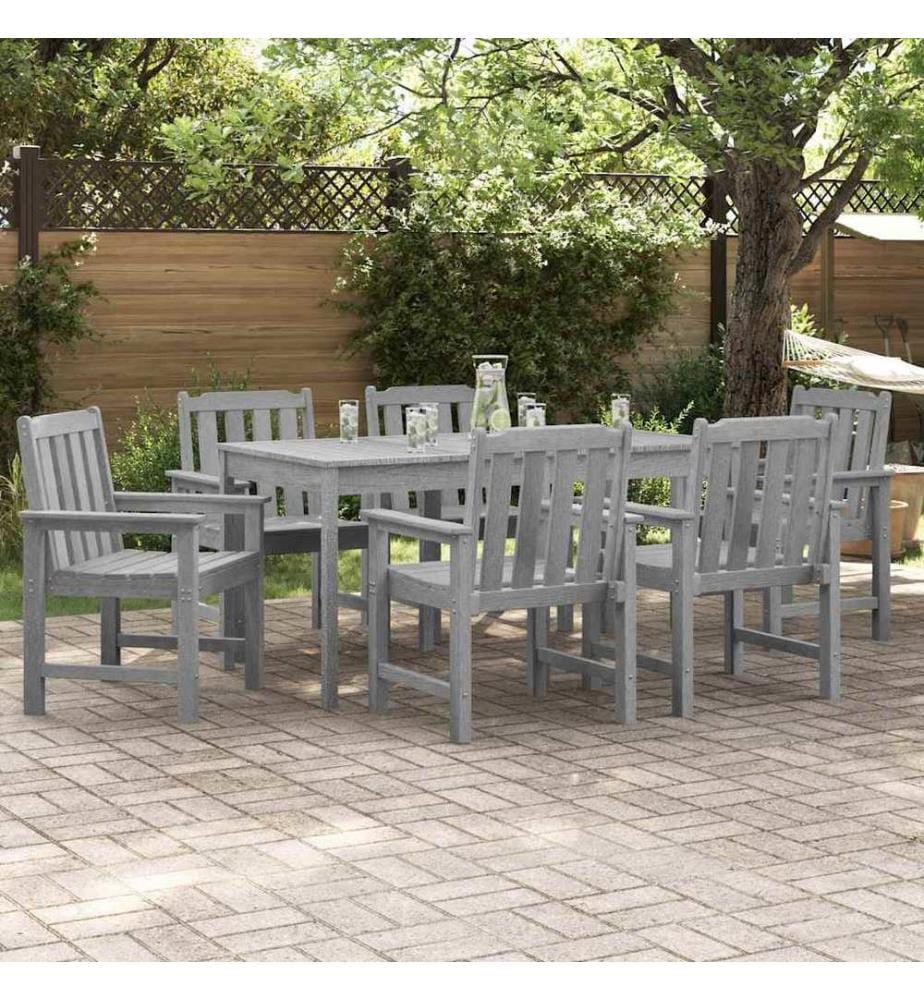 vidaXL Chaise de jardin 6 pcs Gris clair 65,5 x 59 x 88 cm
