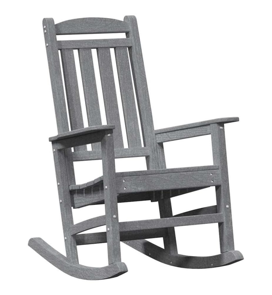 vidaXL Chaise à bascule 2 pcs Gris clair 92 x 70 x 108 cm Polyéthylène