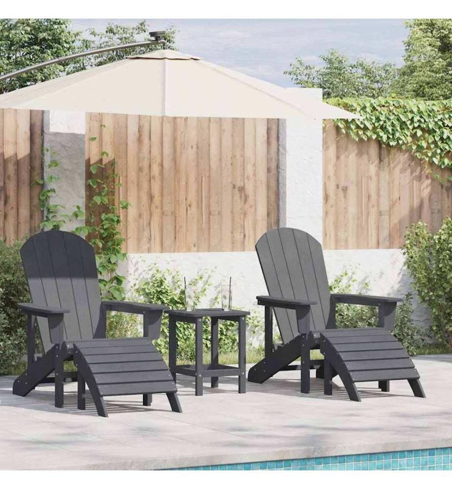 vidaXL Chaise de jardin 2 pcs Gris clair 83 x 74 x 92 cm Polyéthylène