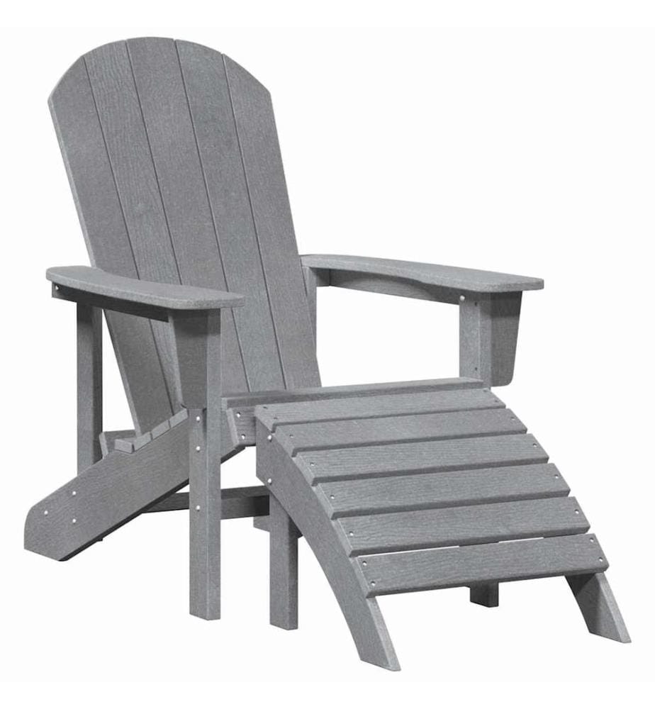 vidaXL Chaise de jardin 2 pcs Gris clair 83 x 74 x 92 cm Polyéthylène