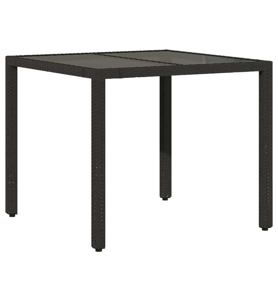 vidaXL Garten Essgruppe 5 pcs Schwarz Poly-Rattan