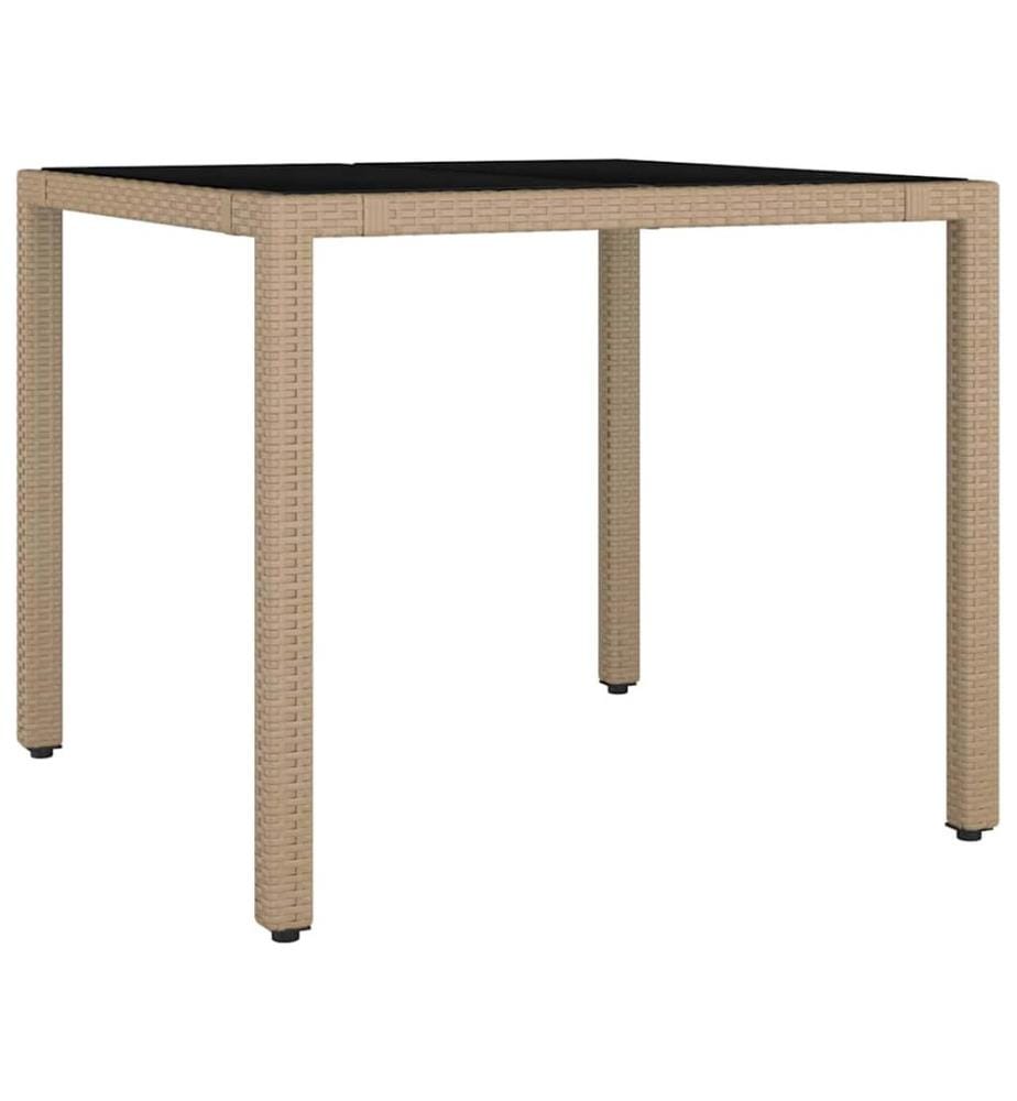 vidaXL Ensemble de salle à manger pour jardin 5 pcs Beige polyrotin