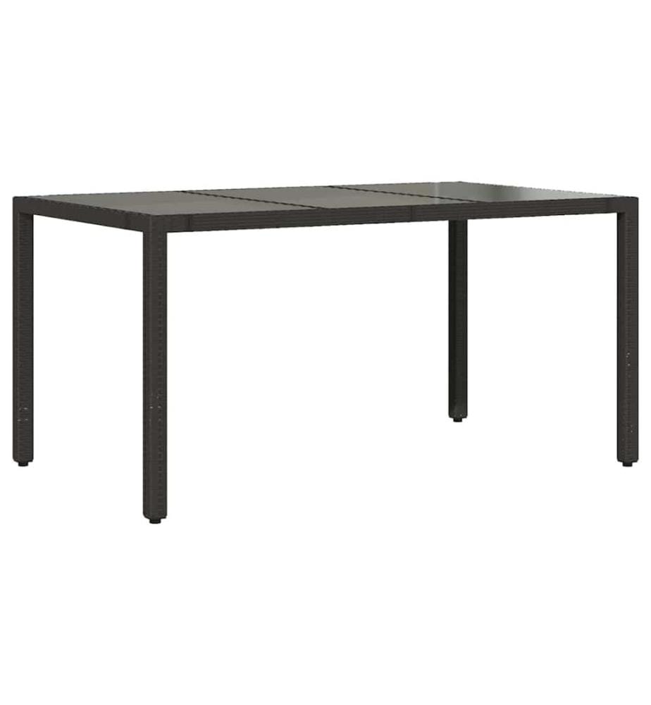 vidaXL Ensemble de salle à manger pour jardin 7 pcs Noir polyrotin