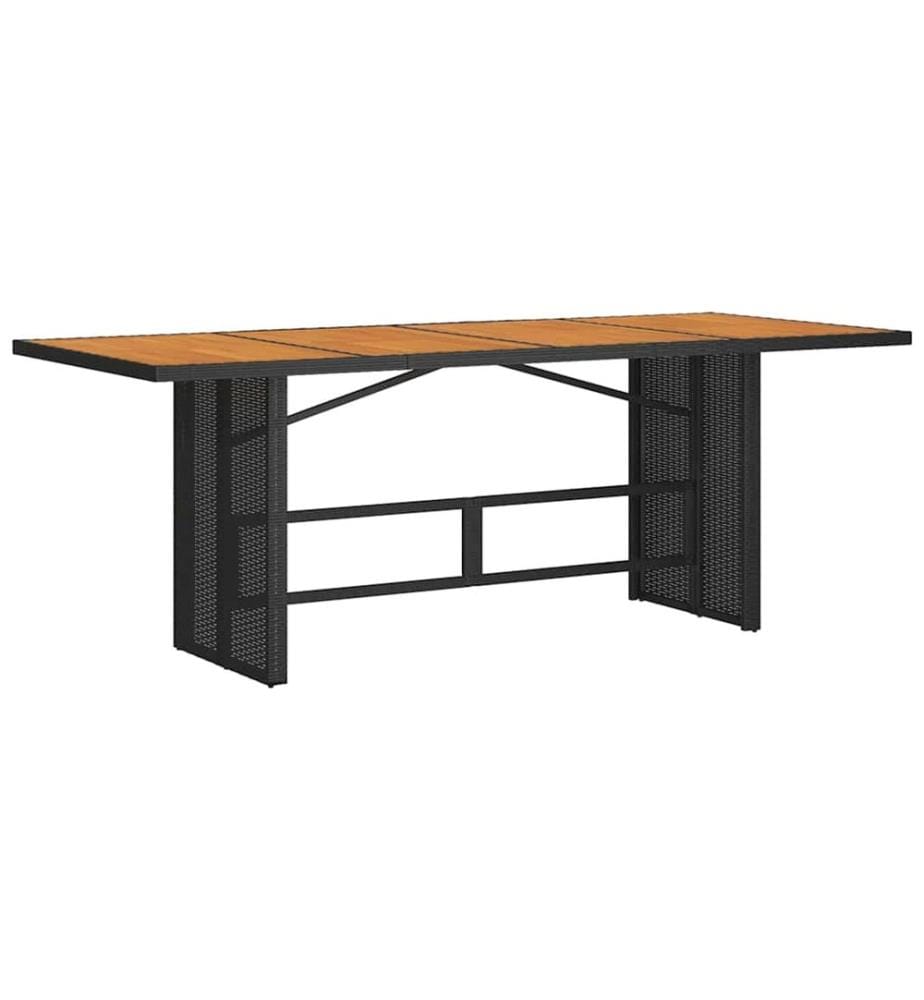 vidaXL Ensemble de salle à manger pour jardin 9 pcs Noir polyrotin
