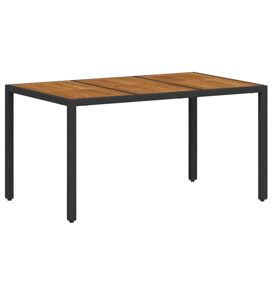 vidaXL Ensemble de salle à manger pour jardin 5 pcs Noir et Marron