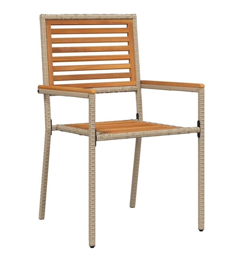 vidaXL Ensemble de salle à manger pour jardin 7 pcs Beige et Marron