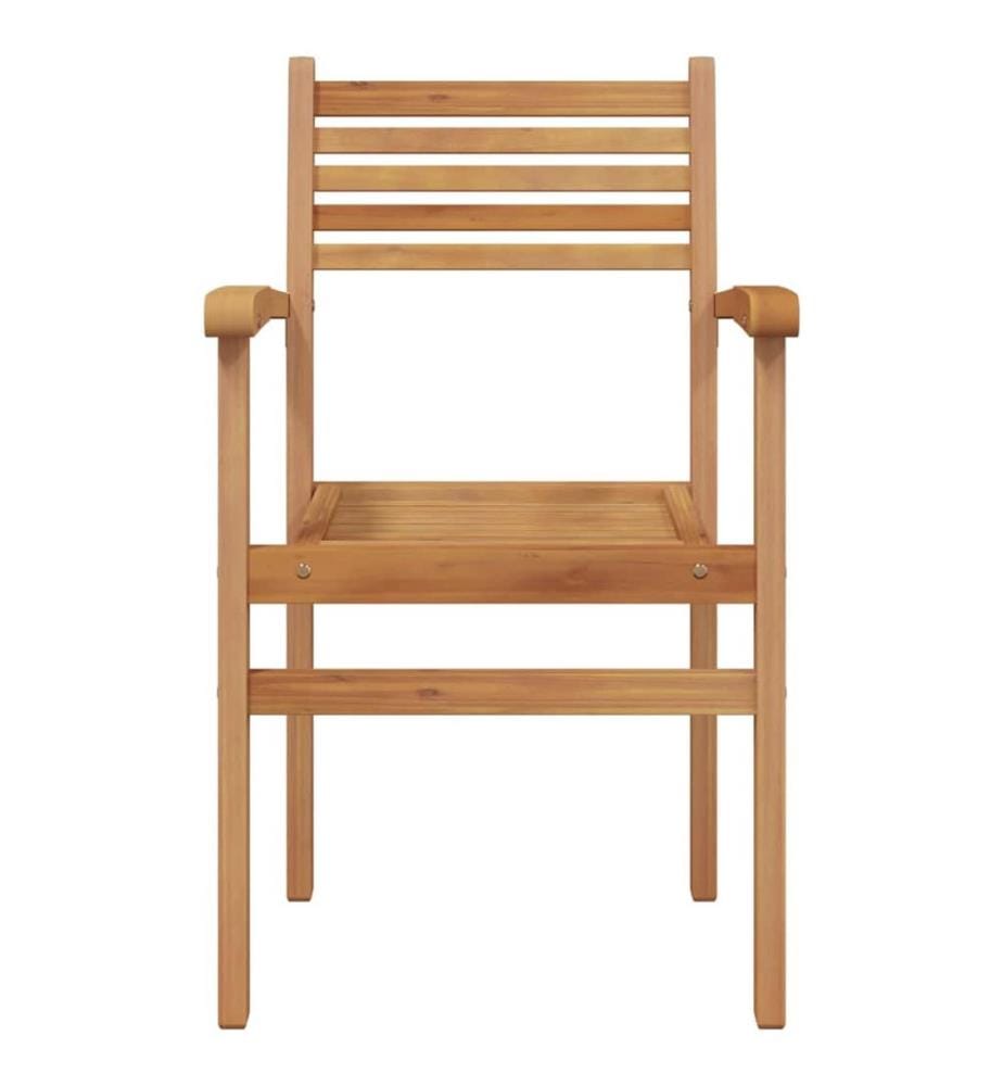 vidaXL Chaise 4 pcs Marron 56 x 55 x 90,5 cm Bois de teck massif