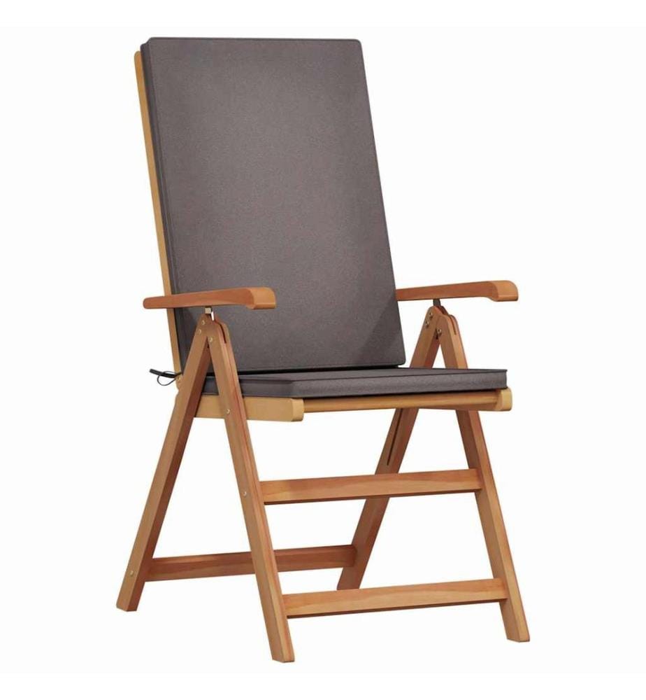 vidaXL Chaise de jardin 4 pcs Marron et gris 57 x 71,5 x 104 cm