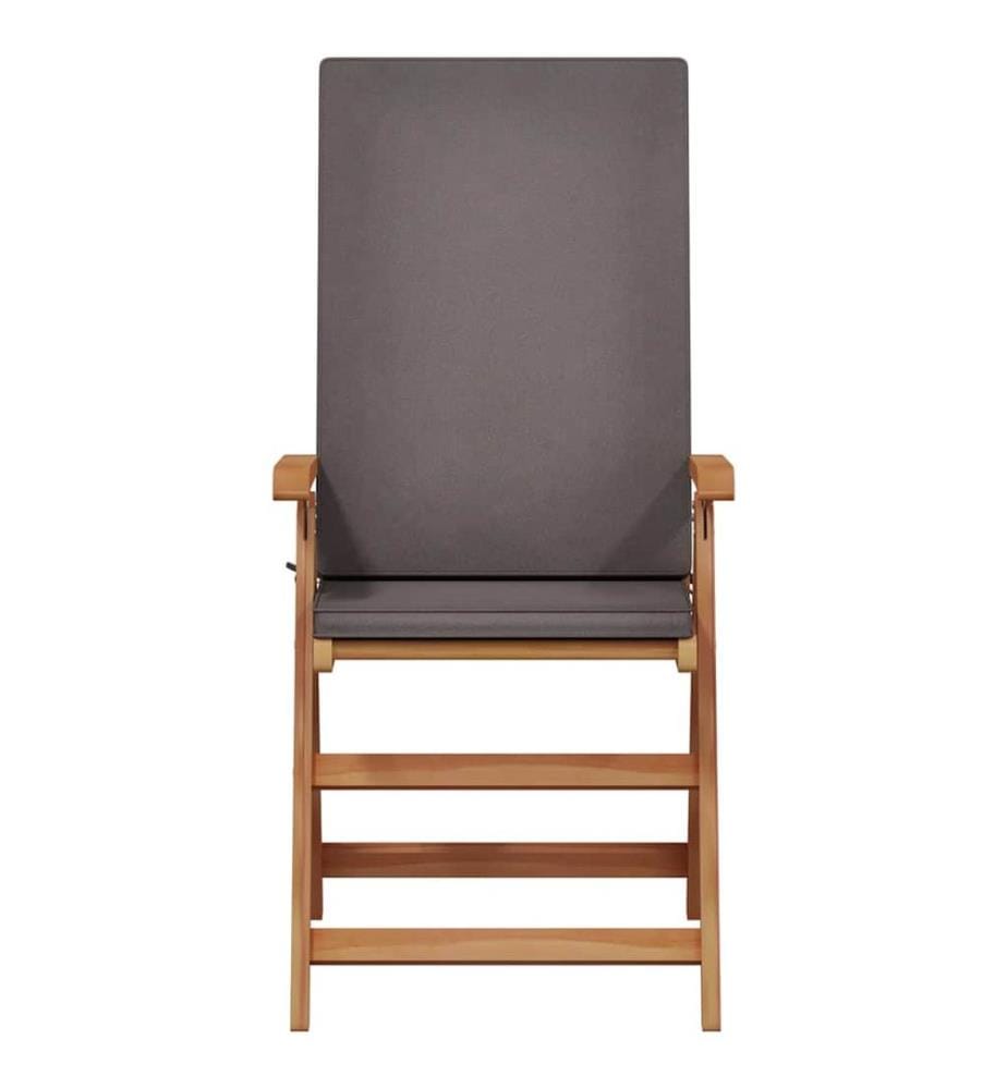 vidaXL Chaise de jardin 4 pcs Marron et gris 57 x 71,5 x 104 cm