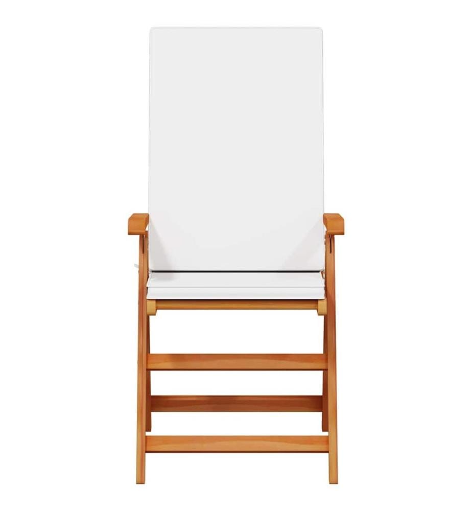 vidaXL Chaise de jardin 4 pcs Marron et blanc 57 x 71,5 x 104 cm