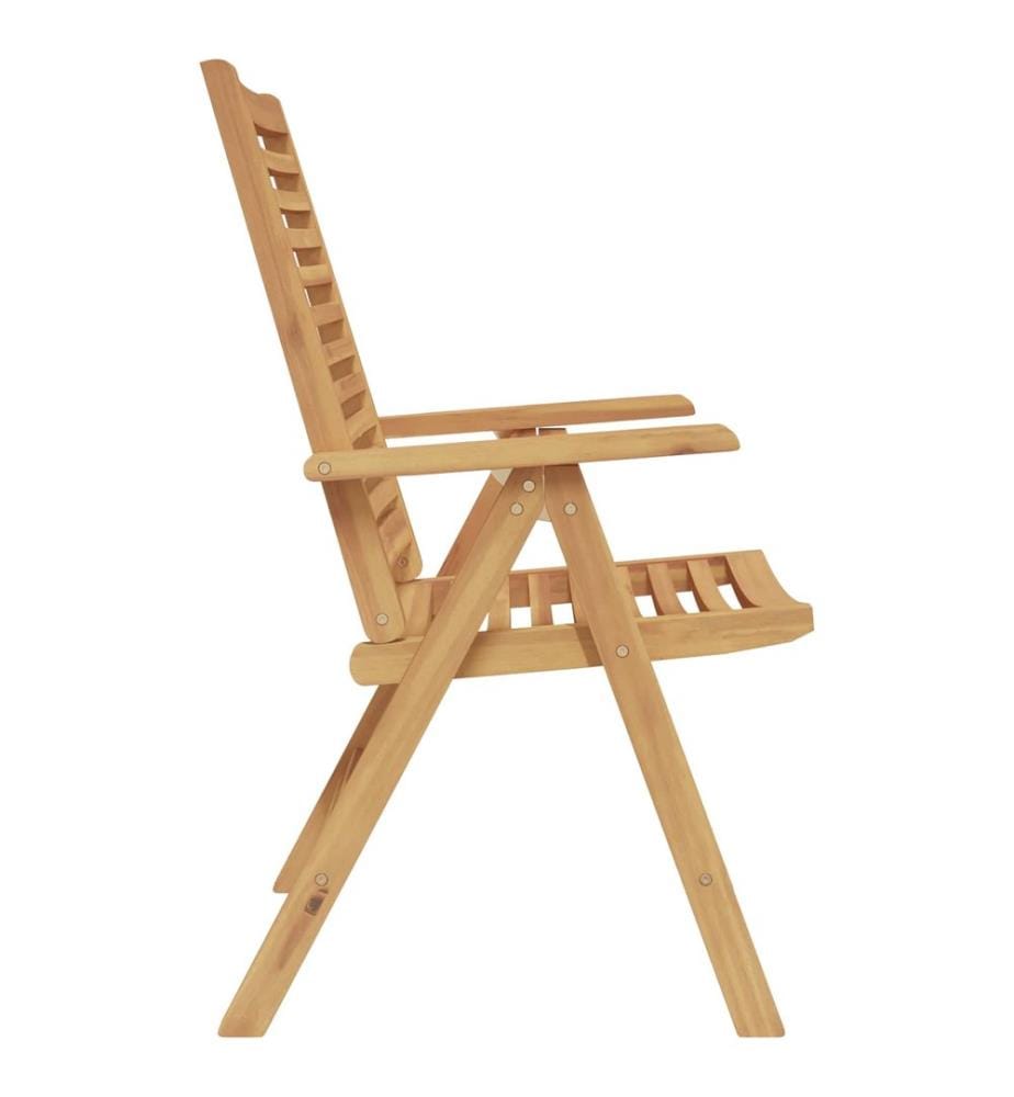 vidaXL Chaise 6 pcs Marron 64,5 x 52 x 108 cm Bois de teck massif
