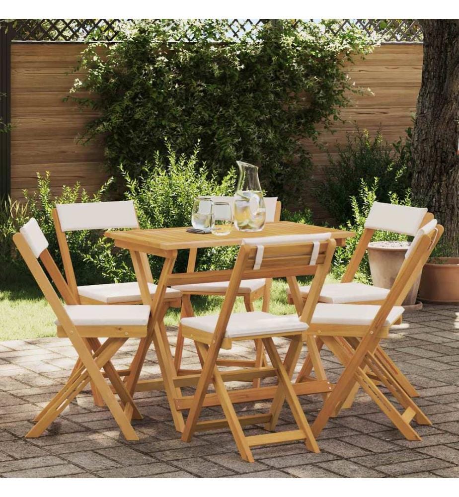 vidaXL Chaises de bistrot d'extérieur 6 pcs Crème blanc