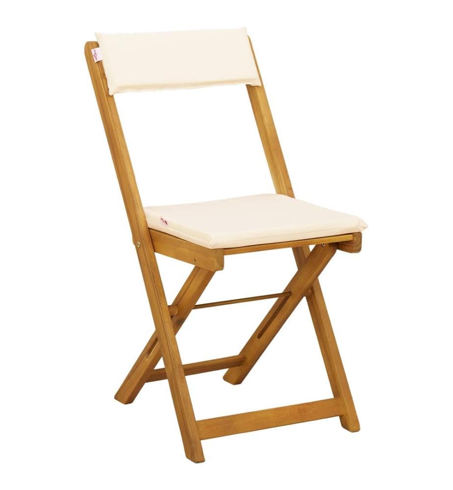 vidaXL Chaises de bistrot d'extérieur 6 pcs Crème blanc