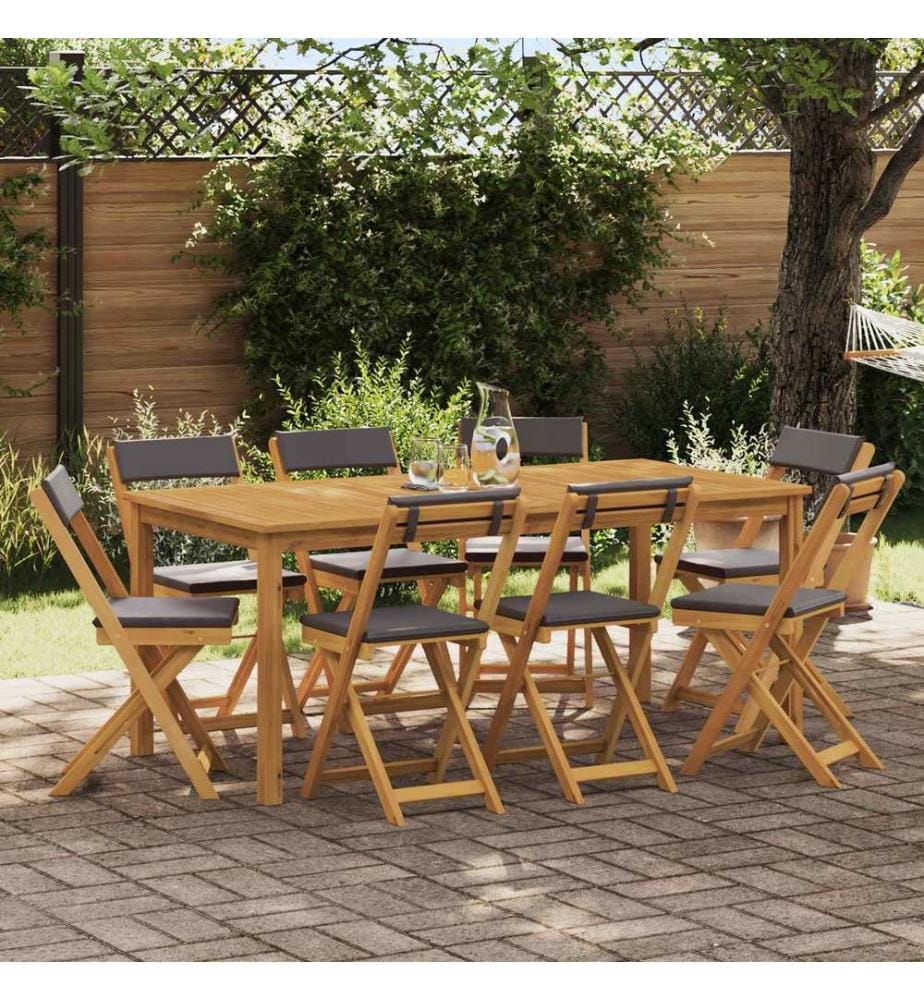 vidaXL Chaises de bistrot d'extérieur 8 pcs Gris foncé 40 x 53 x 80 cm