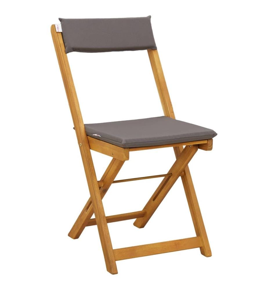 vidaXL Chaises de bistrot d'extérieur 8 pcs Gris foncé 40 x 53 x 80 cm