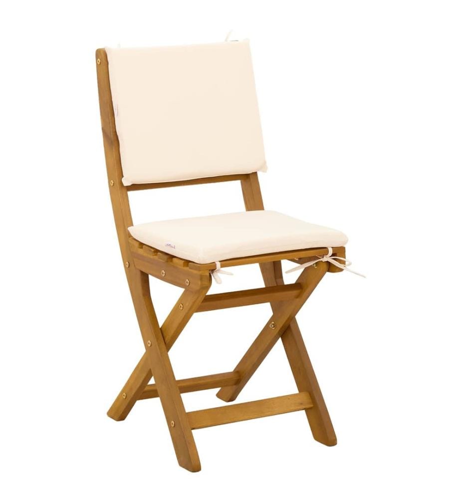 vidaXL Chaises de bistrot d'extérieur avec coussin 8 pcs Crème blanc