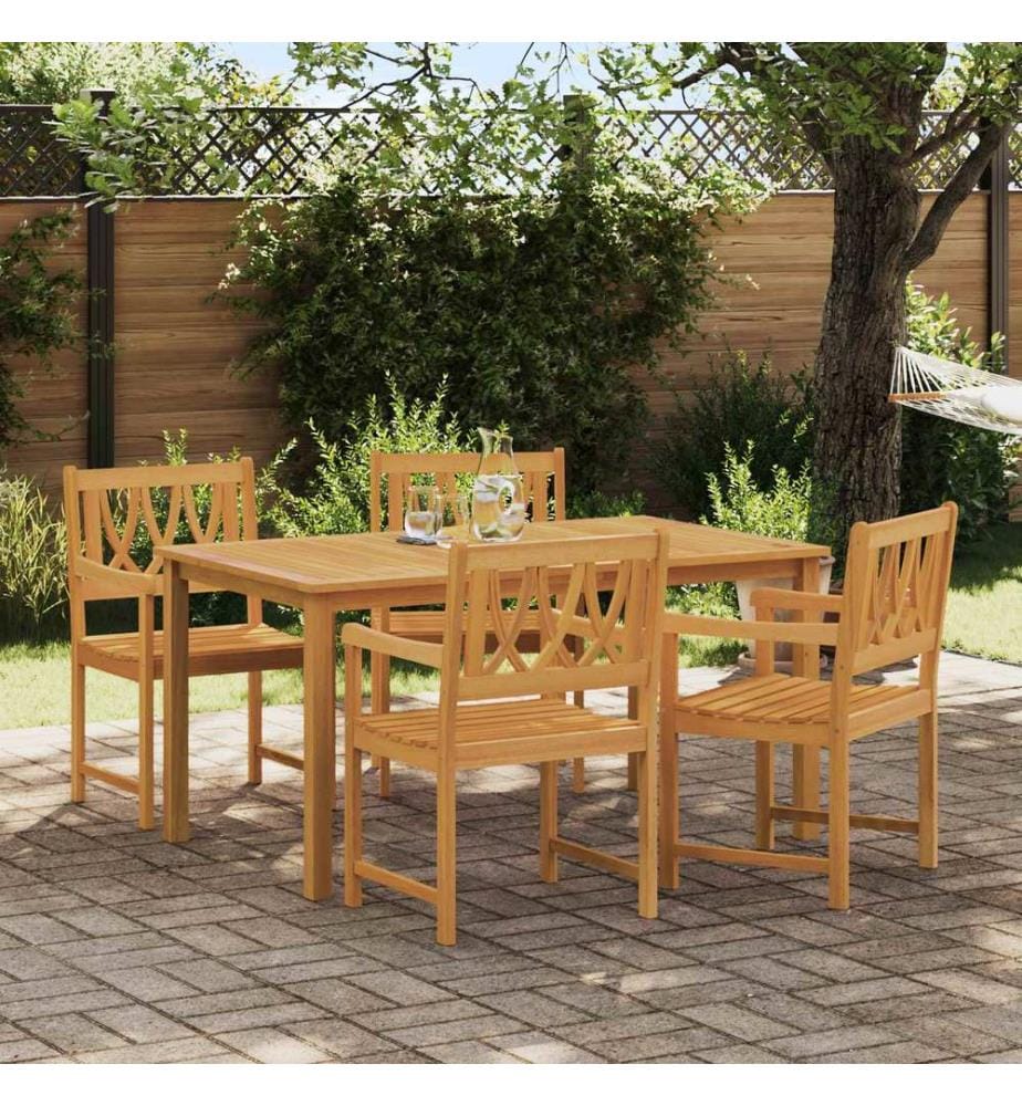 vidaXL Banc extérieur 4 pcs Naturel 56 x 55,5 x 90 cm