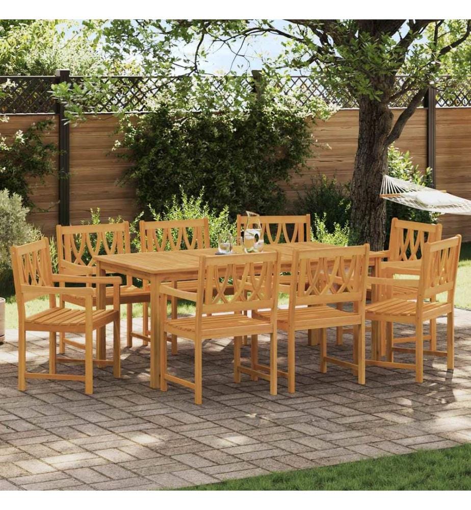 vidaXL Banc extérieur 8 pcs Naturel 56 x 55,5 x 90 cm