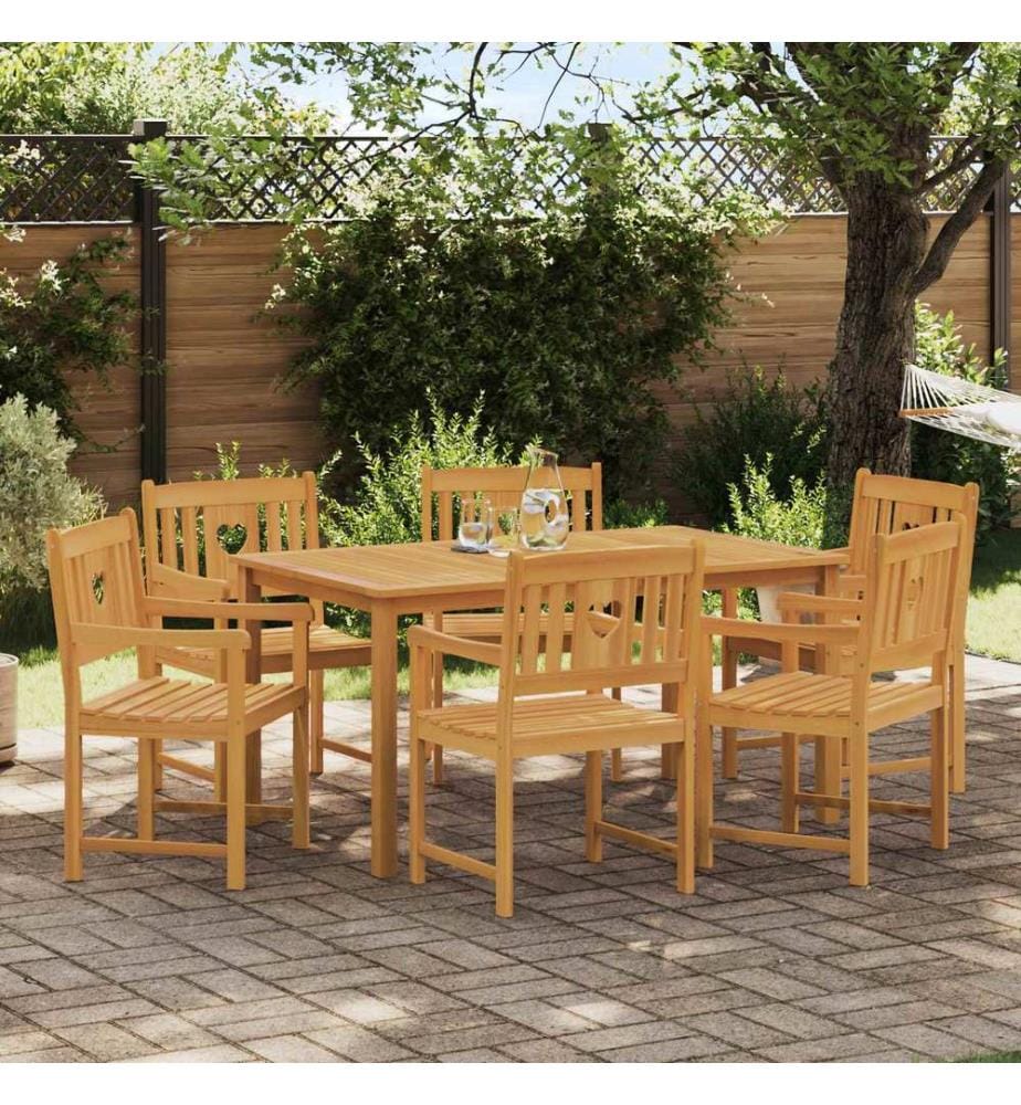 vidaXL Banc extérieur 6 pcs Naturel 56 x 55,5 x 90 cm