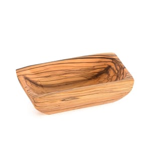 Portasapone Rettangolare in Legno d'Ulivo 110x75x35 mm
