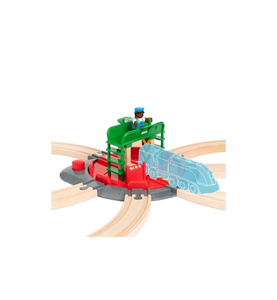 BRIO - Eisenbahn Lok-Drehscheibe mit Kontrollbrücke