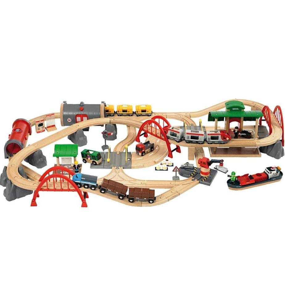 BRIO Strassen & Schienen Bahn Set Deluxe