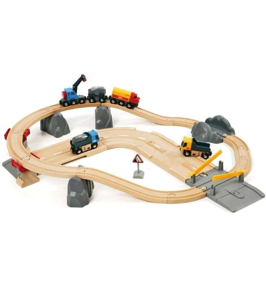 BRIO Strassen & Schienen Steinverlade Set