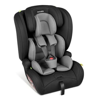 Seggiolino per auto Emely, cintura a 5 punti, omologazione i-Size, con ISOFIX - grigio scuronero