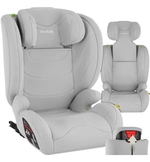 Seggiolino auto Levi, omologazione i-Size, con ISOFIX - grigio chiaro