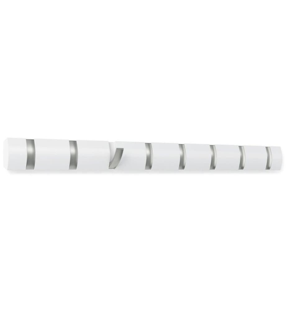 UMBRA - Wandgarderobe Flip 8 Haken, Weiss/Silber