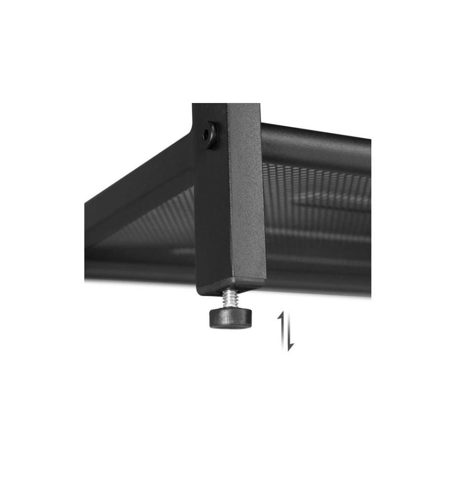 VASAGLE - Schuhregal mit 4 Ablagen 100 x 92.5 cm, Braun/Schwarz