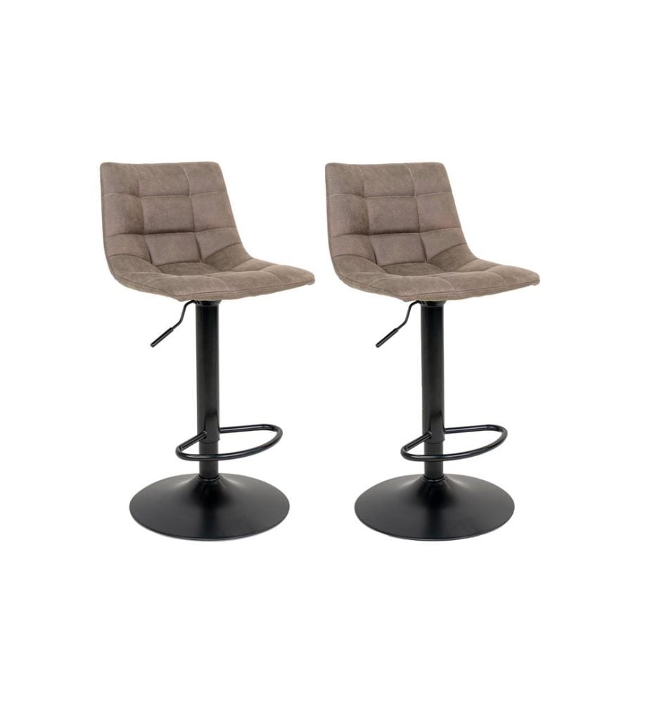 House Nordic - Barhocker Middelfart 2 Stück, 86 x 55 cm, Aschbraun/Schwarz
